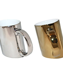 Mug design asymétrique métallisé or ou argent